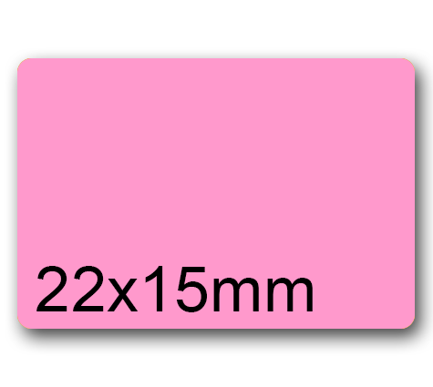 wereinaristea EtichetteAutoadesive aRegistro. 22x15mm(15x22) CartaROSA ROSA, in foglietti da 116x170, 42 etichette per foglio, (10 fogli).