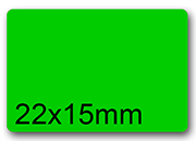 wereinaristea EtichetteAutoadesive aRegistro. 22x15mm(15x22) CartaVERDE VERDE, in foglietti da 116x170, 42 etichette per foglio, (10 fogli) WER22x15ve