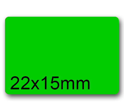 wereinaristea EtichetteAutoadesive aRegistro. 22x15mm(15x22) CartaVERDE VERDE, in foglietti da 116x170, 42 etichette per foglio, (10 fogli).