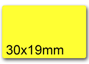 wereinaristea EtichetteAutoadesive aRegistro 30x19mm(19x30) CartaGIALLA In foglietti da 116x170, 25 etichette per foglio, (10 fogli) WER30x19gi