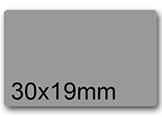 wereinaristea EtichetteAutoadesive aRegistro 30x19mm(19x30) CartaGRIGIA In foglietti da 116x170, 25 etichette per foglio, (10 fogli).
