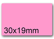 wereinaristea EtichetteAutoadesive aRegistro 30x19mm(19x30) CartaROSA In foglietti da 116x170, 25 etichette per foglio, (10 fogli) WER30x19rs