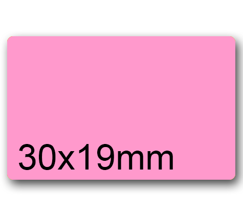 wereinaristea EtichetteAutoadesive aRegistro 30x19mm(19x30) CartaROSA In foglietti da 116x170, 25 etichette per foglio, (10 fogli).
