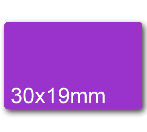 wereinaristea EtichetteAutoadesive aRegistro 30x19mm(19x30) CartaVIOLA In foglietti da 116x170, 25 etichette per foglio, (10 fogli).