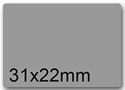 wereinaristea EtichetteAutoadesive, 31x22mm(22x31) CartaGRIGIA In foglietti da 116x170, 20 etichette per foglio, (10 fogli) WER31x22gr