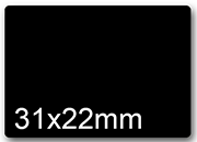 wereinaristea EtichetteAutoadesive, 31x22mm(22x31) CartaNERA In foglietti da 116x170, 20 etichette per foglio, (10 fogli) WER31x22ne