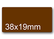 wereinaristea EtichetteAutoadesive aRegistro, 38x19mm(19x38) CartaMARRONE MARRONE, in foglietti da 116x170, 20 etichette per foglio, (10 fogli).