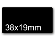 wereinaristea EtichetteAutoadesive aRegistro, 38x19mm(19x38) CartaNERA NERO, in foglietti da 116x170, 20 etichette per foglio, (10 fogli) WER38x19ne