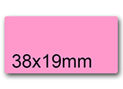 wereinaristea EtichetteAutoadesive aRegistro, 38x19mm(19x38) CartaROSA ROSA, in foglietti da 116x170, 20 etichette per foglio, (10 fogli).