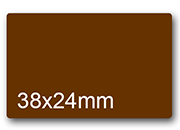 wereinaristea EtichetteAutoadesive aRegistro, 38x24mm(24x38) CartaMARRONE MARRONE, in foglietti da 116x170, 16 etichette per foglio, (10 fogli) WER38x24ma