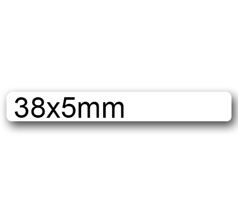wereinaristea EtichetteAutoadesive aRegistro, 38x5mm(5x38) Carta BIANCO, in foglietti da 116x170, 60 etichette per foglio, (10 fogli).