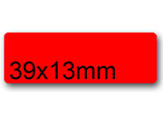 wereinaristea EtichetteAutoadesive aRegistro, 39x13mm(13x39) Carta ROSSO in foglietti da 116x170, 28 etichette per foglio, (10 fogli).
