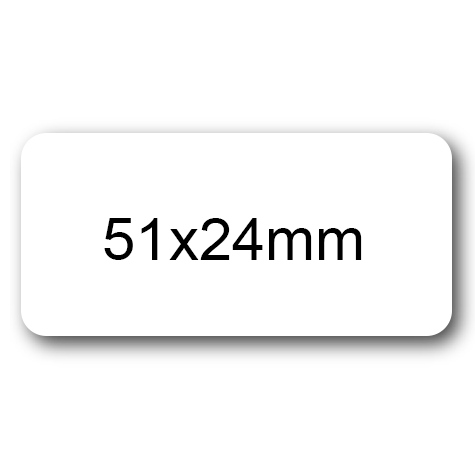 wereinaristea EtichetteAutoadesive aRegistro, 51x24mm(24x51) Carta BIANCO, in foglietti da 116x170, 12 etichette per foglio, (10 fogli).