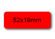 wereinaristea EtichetteAutoadesive aRegistro, 52x19mm(19x52) Carta ROSSO, in foglietti da 116x170, 15 etichette per foglio, (10 fogli).