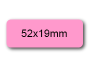 wereinaristea EtichetteAutoadesive aRegistro, 52x19mm(19x52) Carta ROSA, in foglietti da 116x170, 15 etichette per foglio, (10 fogli).