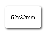 wereinaristea EtichetteAutoadesive aRegistro, 52x32mm(32x52) Carta BIANCO, in foglietti da 116x170, 9 etichette per foglio, (10 fogli) werBE32x52
