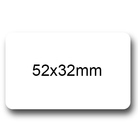wereinaristea EtichetteAutoadesive aRegistro, 52x32mm(32x52) Carta BIANCO, in foglietti da 116x170, 9 etichette per foglio, (10 fogli).