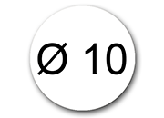 wereinaristea EtichetteAutoadesive aRegistro, diametro 10 BIANCO, in foglietti da 116x170, 117 etichette per foglio, (10 fogli) WERd10