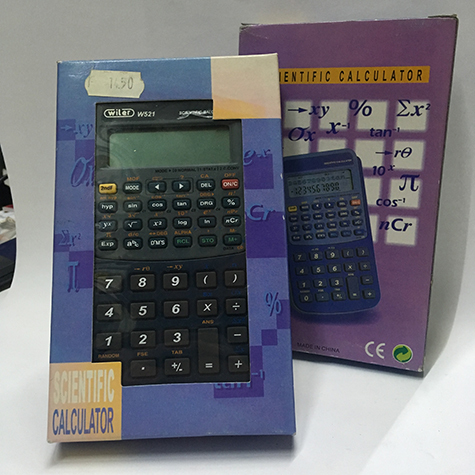 gbc Calcolatrice scientifica 10cifre, Calcolatrice portatile , dimensioni 75x130x12mm, completa di manuale e custodia in similpelle.