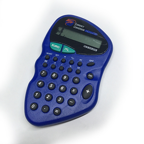 gbc Calcolatrice - convertitore lira-euro Calcolatrice portatile , dimensioni 65x110x9mm, Esegue anche le 4 operazioni.