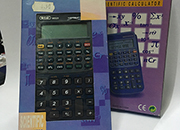 gbc Calcolatrice scientifica 10cifre, Calcolatrice portatile , dimensioni 75x130x12mm, completa di manuale e custodia in similpelle.