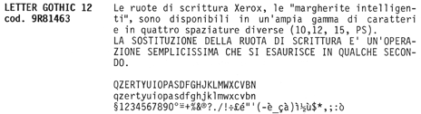 consumabili Margherita di stampa per macchina da scrivere Xerox serie 600, Letter Gothic 12 Diametro 9cm. Prodotto ORIGINALE Xerox.